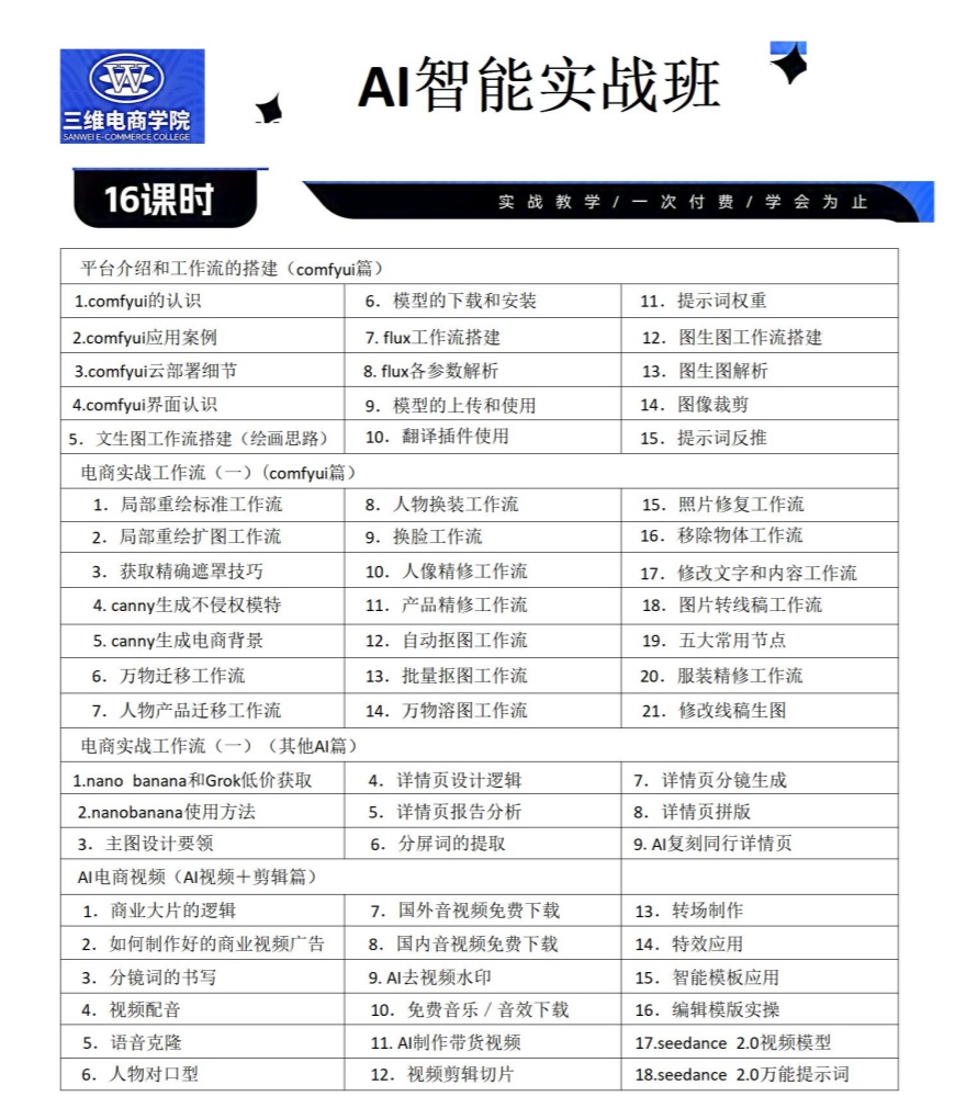 义乌AI智能实战班课程